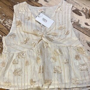 Bombay Elegant Cream and Gold Blouse